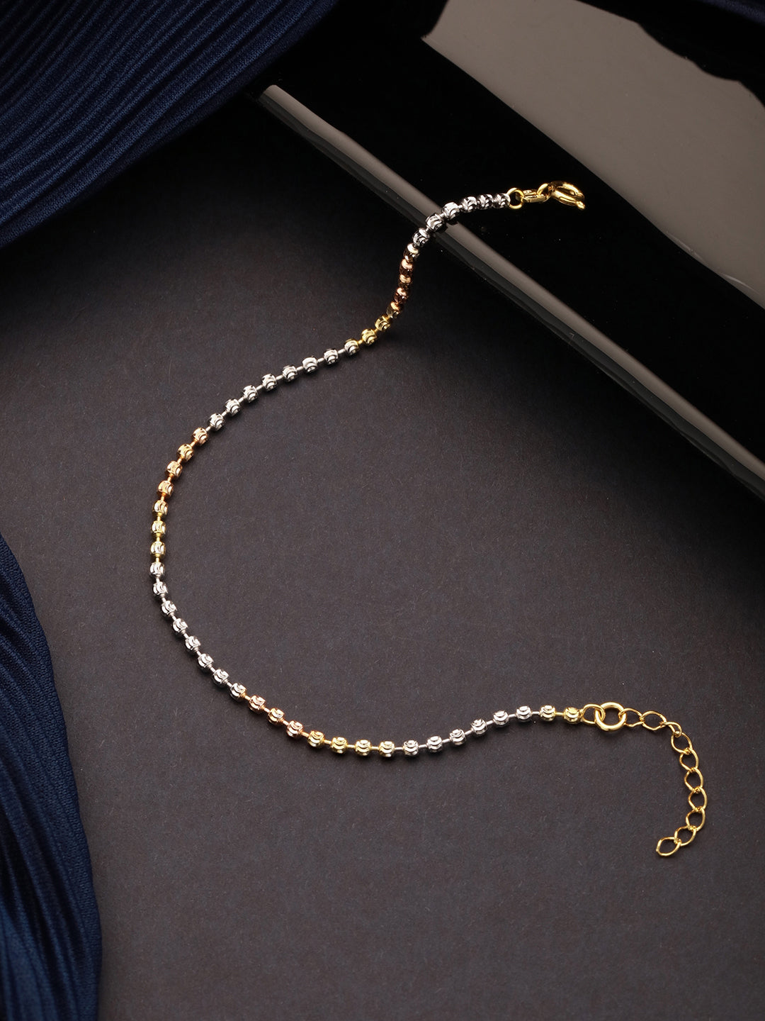 925 Sterling Rhodium Plated Designer Italian Finish wraparound Adjustable Bracelet